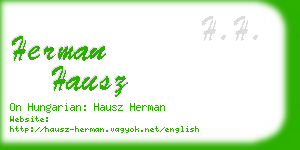 herman hausz business card
